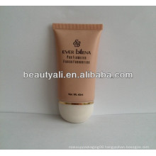 plastic squeeze flat BB cream tube with plastic cap